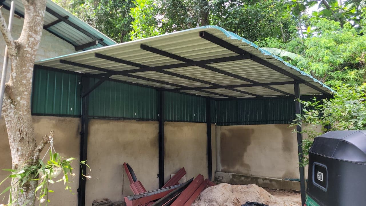 වානේ වාහන ආවරණය (Carport) — වානේ ගොඩනැගිලි සහ ට්‍රස්